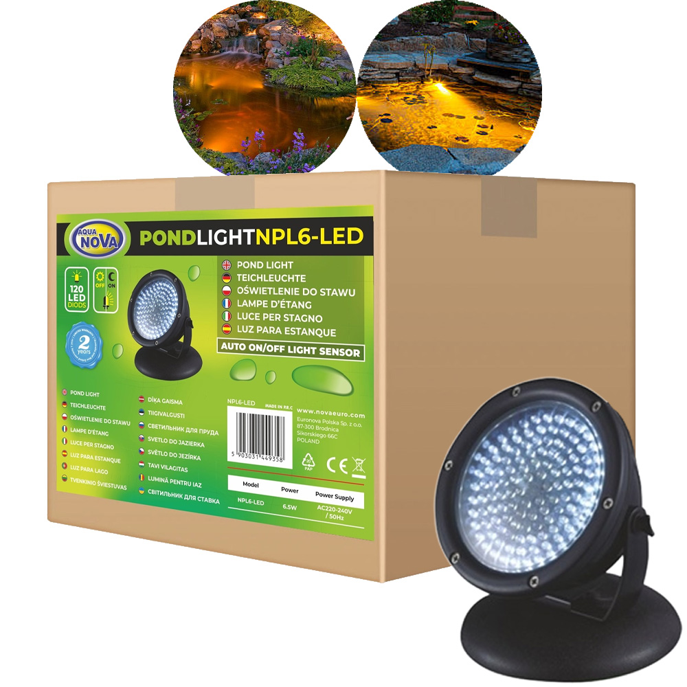 AQUA NOVA NPL6-LED OŚWIETLENIE LED DO OCZKA WODNEGO 12V